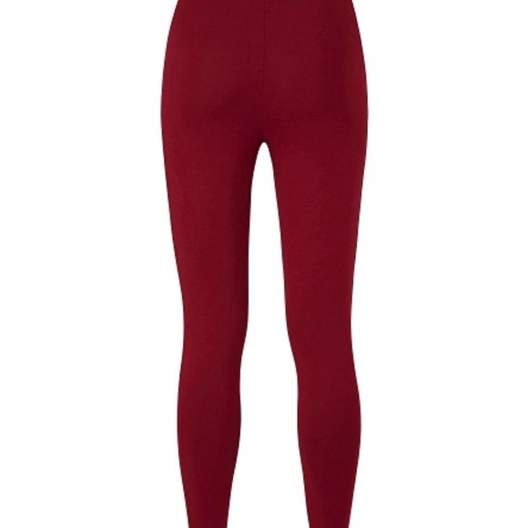 SIMPLY BE. CAPSULE JERSEY LEGGINGS - BURGUNDY SIZES 16W & 20W (NEW WITH TAGS) - Picture 3 of 5
